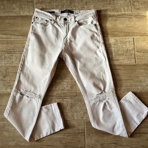Hollister Women’s white Ripped Jeans